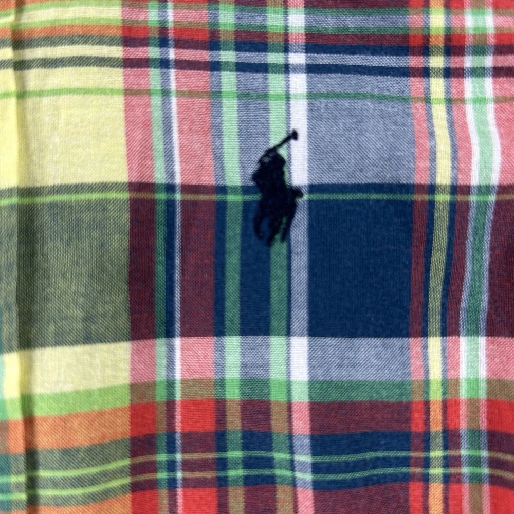 Ralph Lauren 18M Lot Of‎ 2 Oxford And Plaid Button Down Classic Preppy